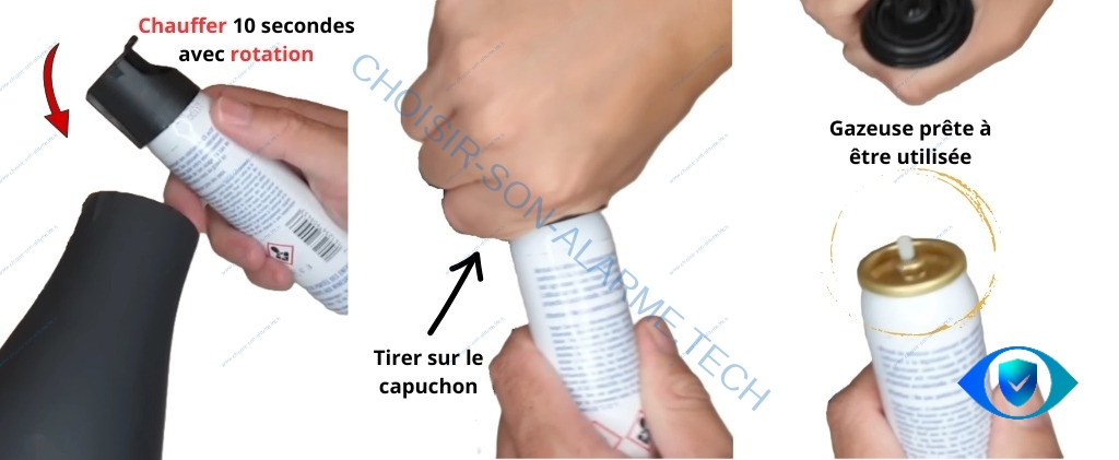 methode pour retirer le capuchon gazeuse cs 75 ml