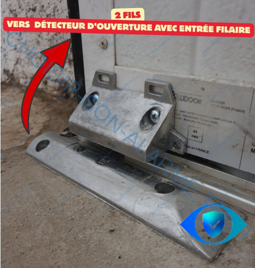 intégration détecteur sabot alarme filaire ou radio