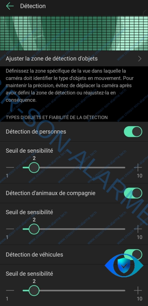 paramétrage doorbell ajax IA