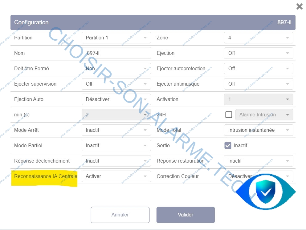 QallMax IA centrale activation pour éviter les faux positifs.